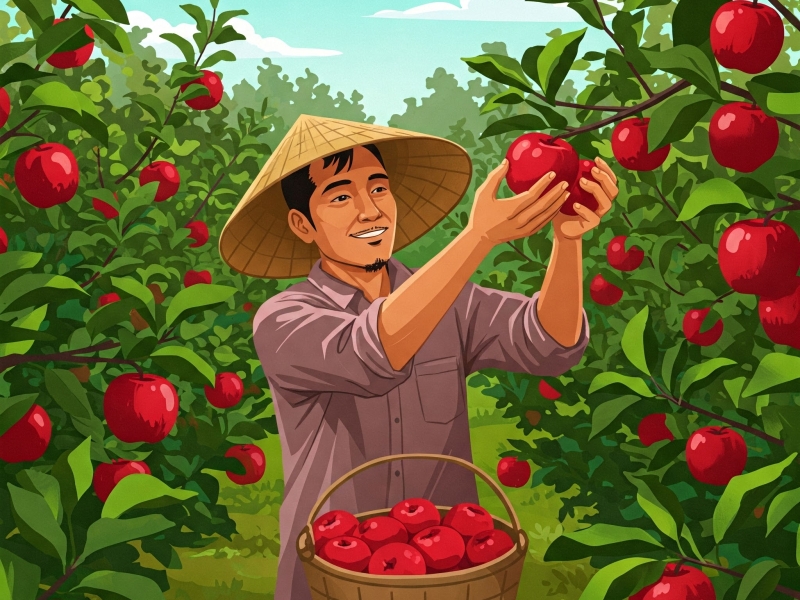 Hasil Perkebunan Apel Desa Banturejo Yang Melimpah